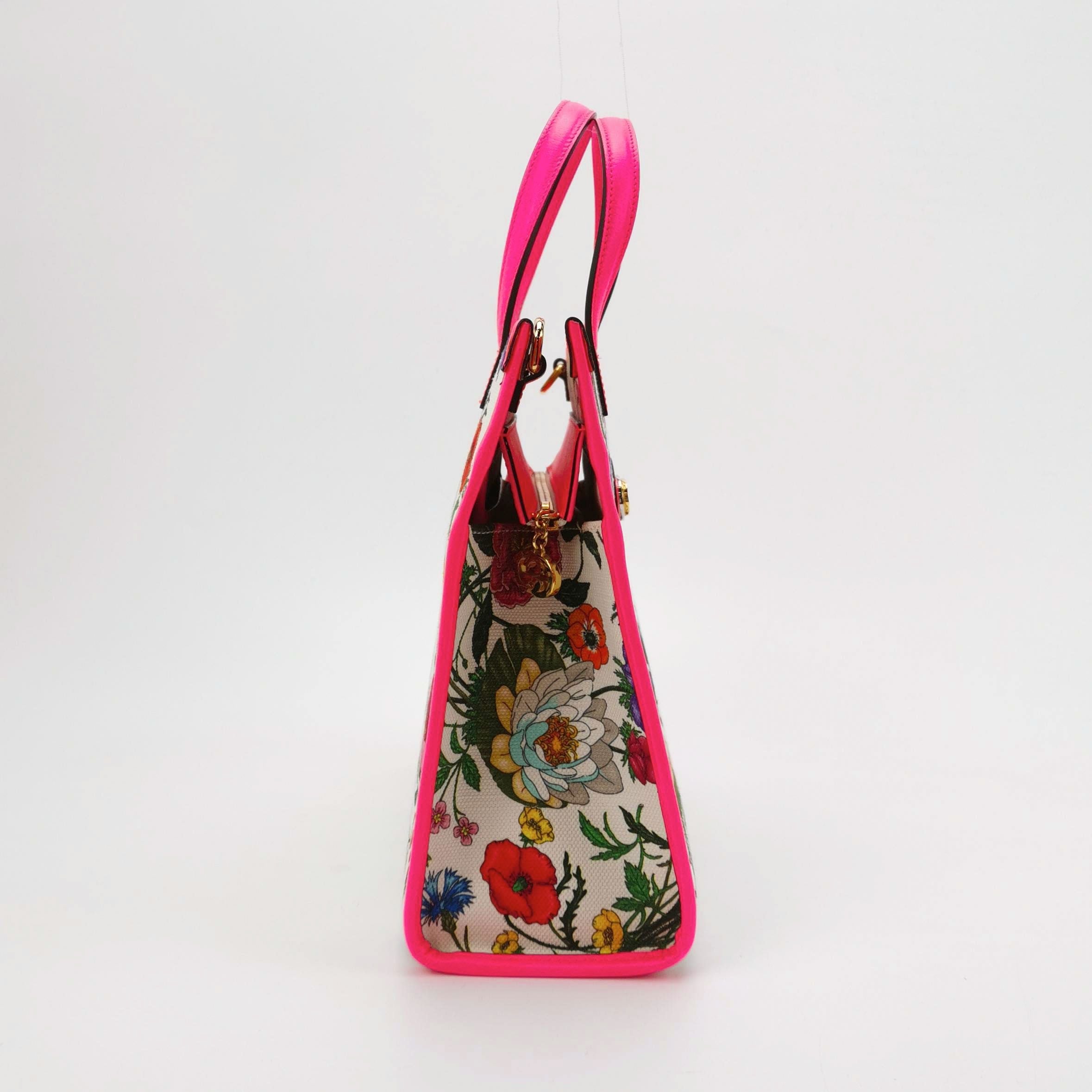 Gucci Floral Print GG Canvas Shoulder Bag 250326781122404