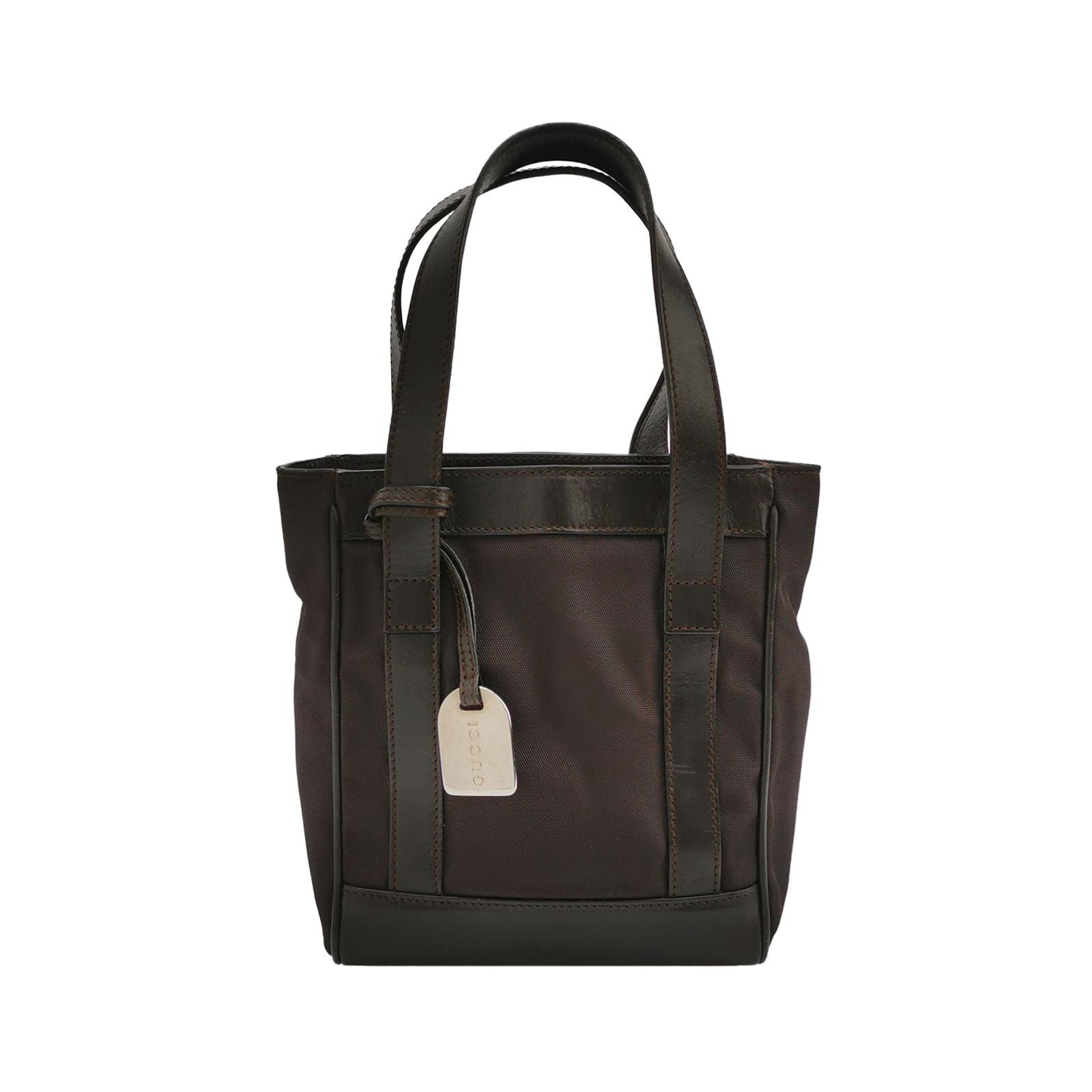 Gucci Leather and Nylon Solid Logo Handbag 250325781120303