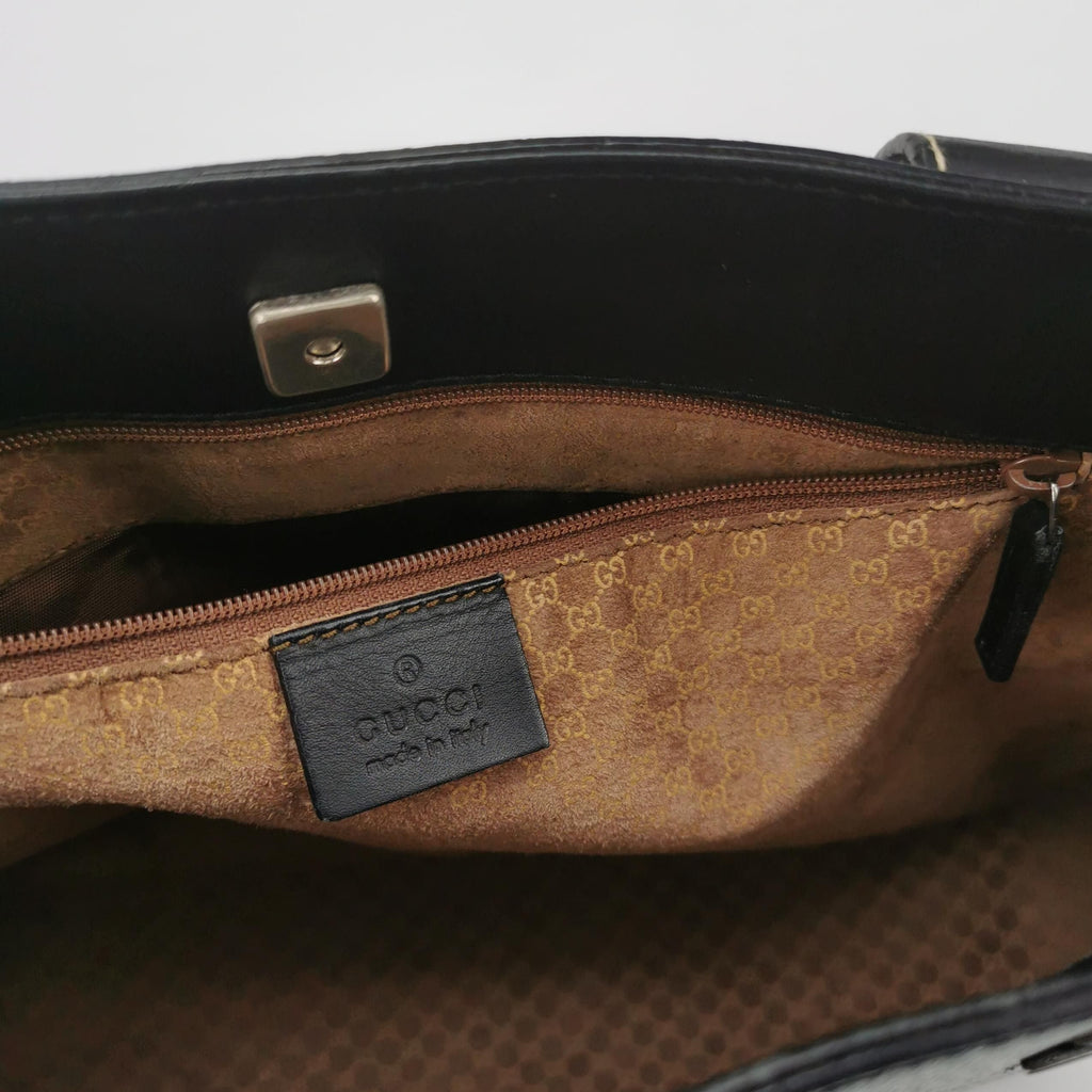 Gucci Leather Solid Logo Shoulder Bag 250326781121071