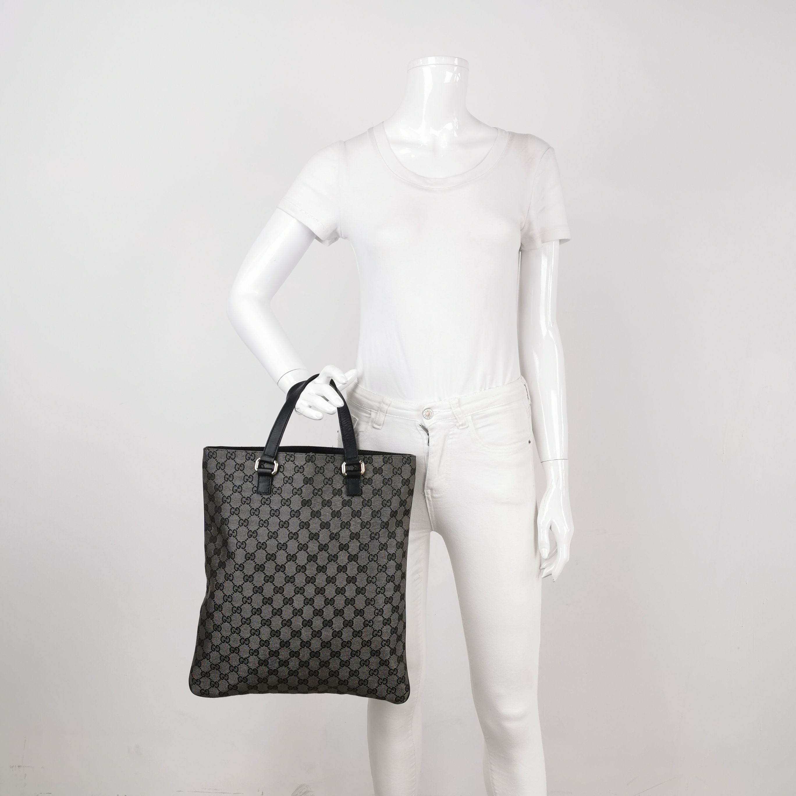 Gucci GG Canvas and Leather Tote Bag 250327781122671