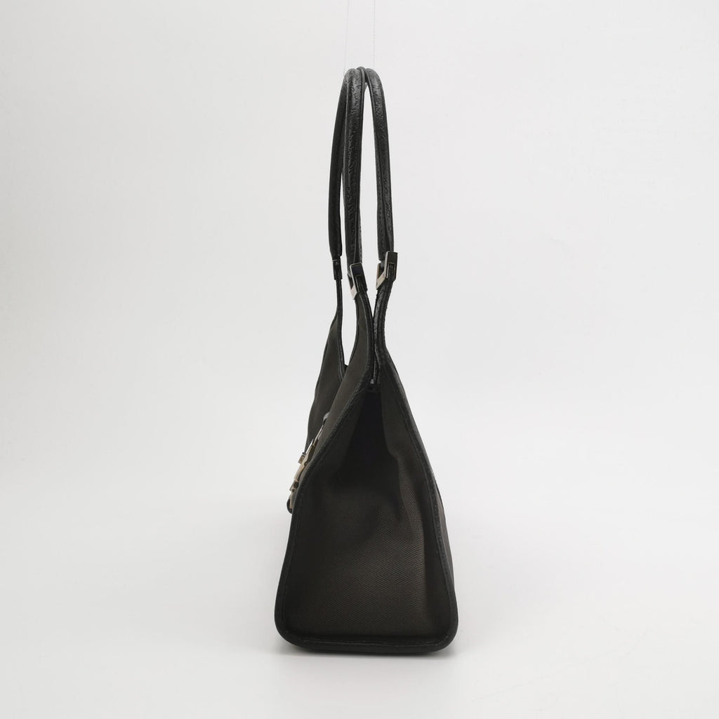 Gucci Jackie Leather Canvas Shoulder Bag 250328781124868
