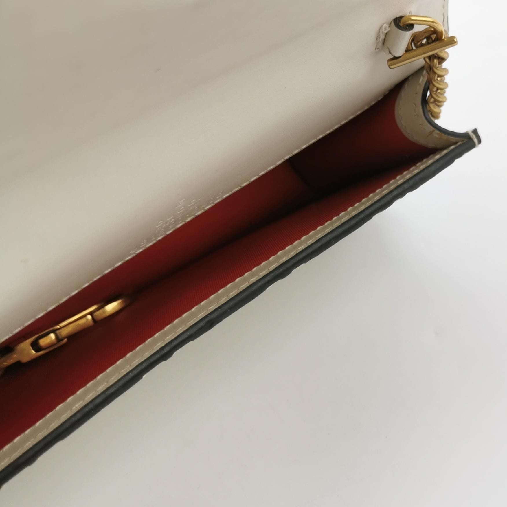 Gucci Leather GG Embossed Cherry Decor Shoulder Bag 250324781119116