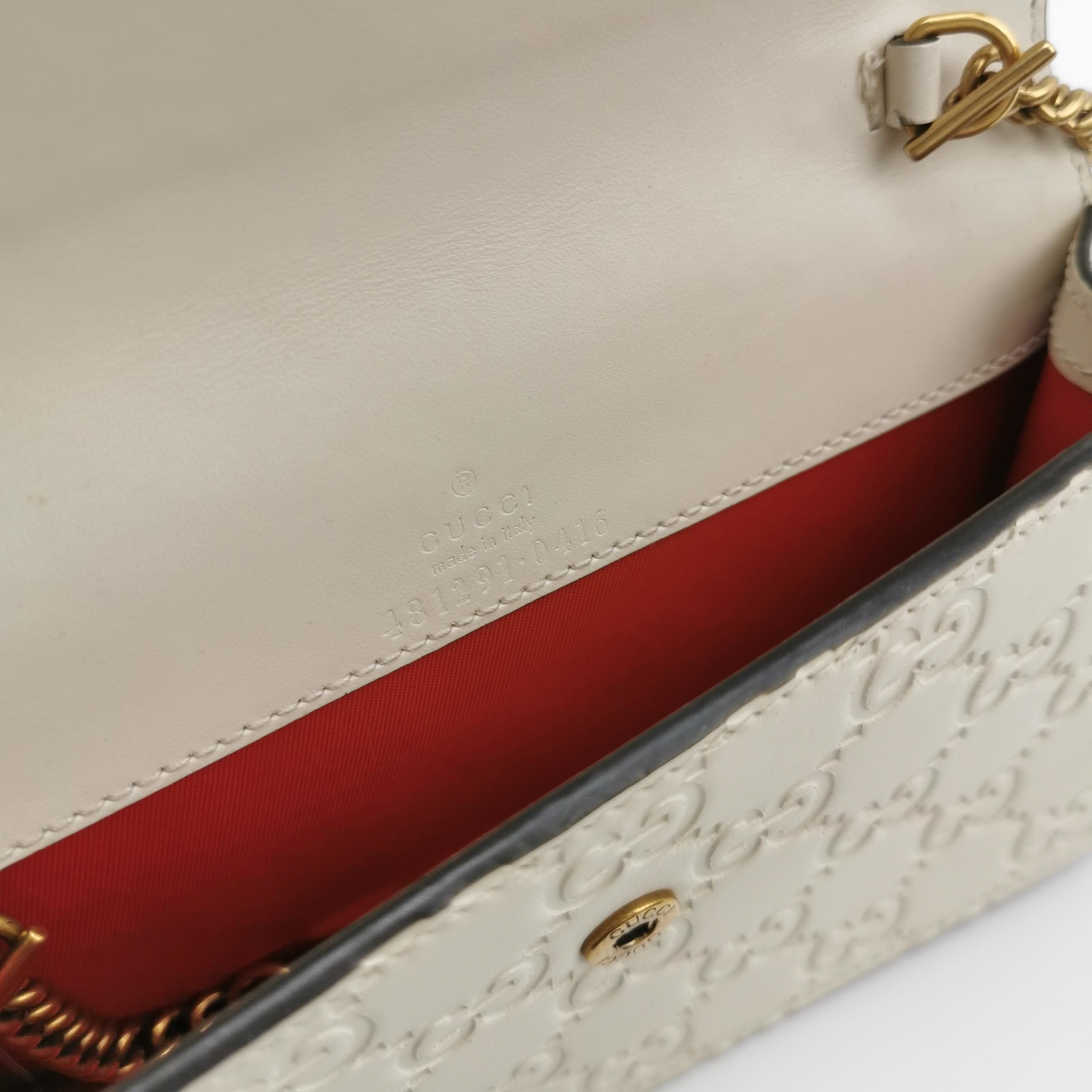 Gucci Leather GG Embossed Cherry Decor Shoulder Bag 250324781119116