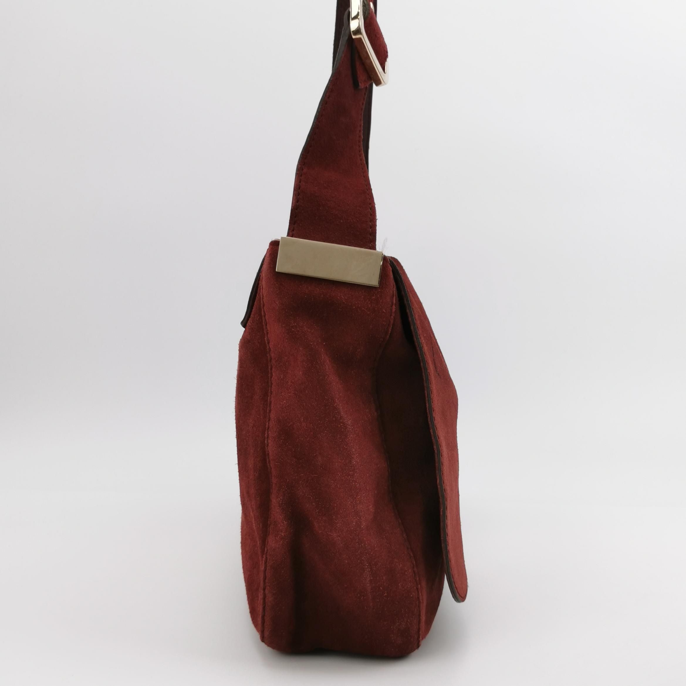 Gucci Suede Solid Flap Shoulder Bag 037852900186