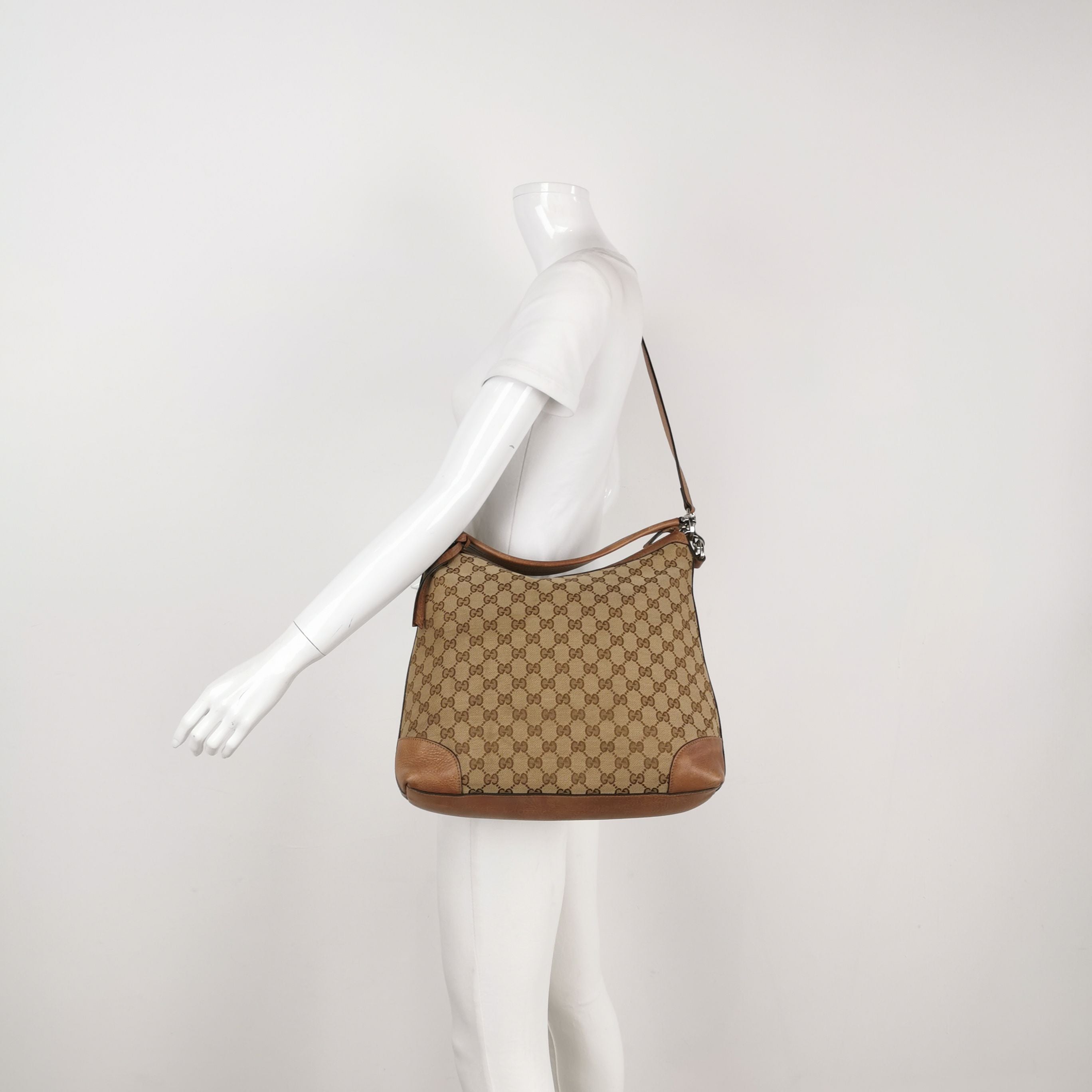 Gucci GG Canvas and Leather Crossbody Shoulder Bag 250324781119000