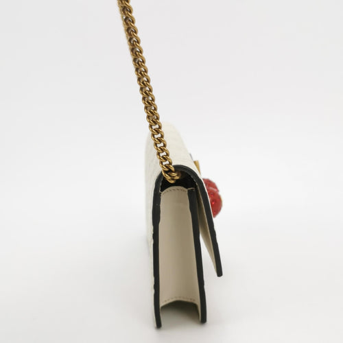Gucci GG Embossed Leather Cherry Crossbody Shoulder Bag 037852500631