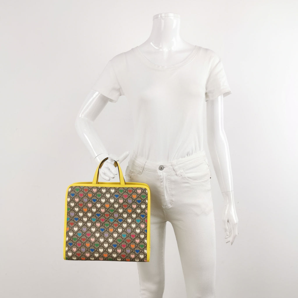 Gucci Leather Heart Print GG Logo Children's Handbag 250325781119592