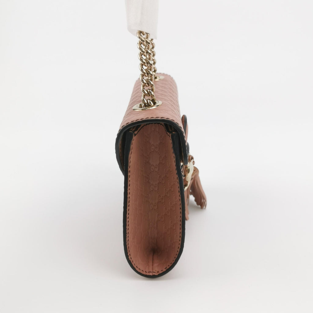 Gucci Emily Mini Leather Tassel Horsebit Shoulder Bag 250320781113487