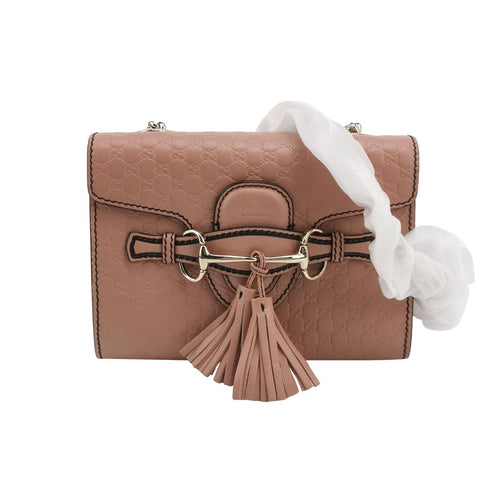 Gucci Emily Mini Leather Tassel Horsebit Shoulder Bag 250320781113487