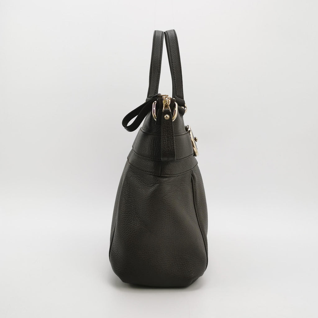 Gucci Leather Solid Color Double G Metal Buckle Handbag 250323781117337