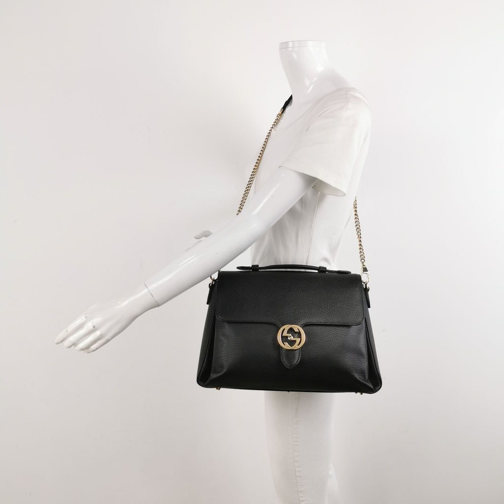Gucci Interlocking G Leather Crossbody Shoulder Bag 250321781114761