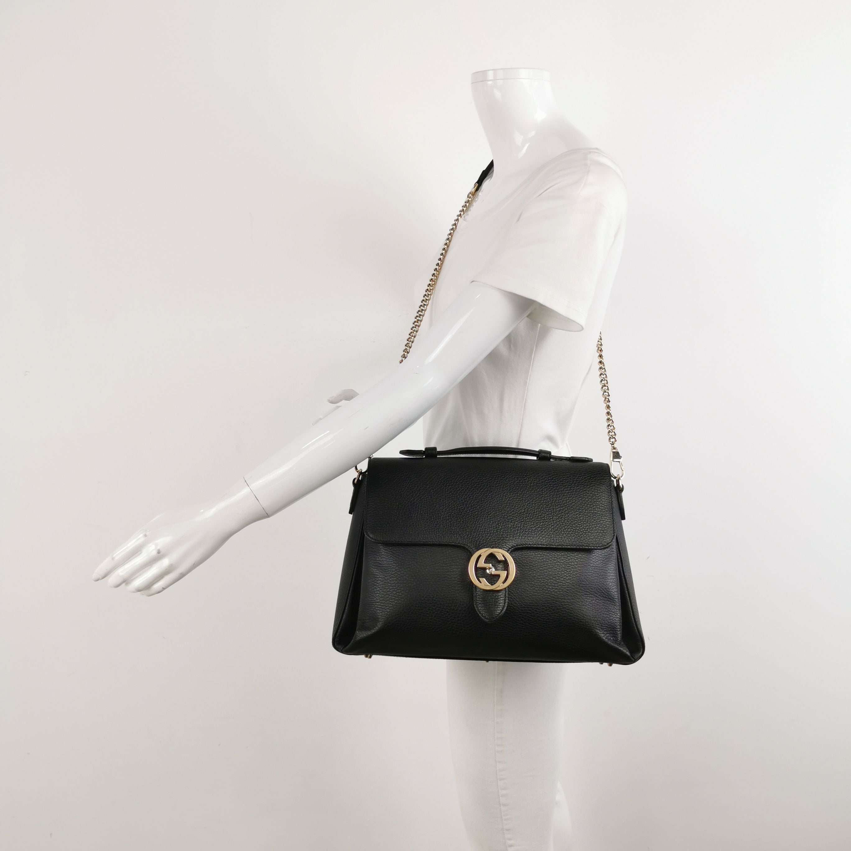 Gucci Interlocking G Leather Crossbody Shoulder Bag 250321781114761