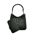 Gucci Bamboo Handle Leather Logo Tote Bag 037852401234
