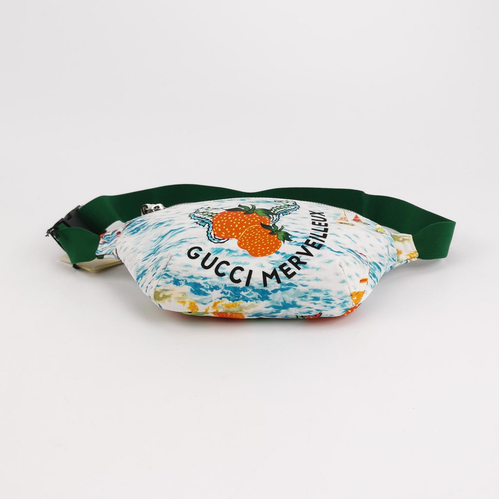 Gucci Nylon Strawberry Print Letter Logo Zip Waist Bag Chest Bag 250319781111238