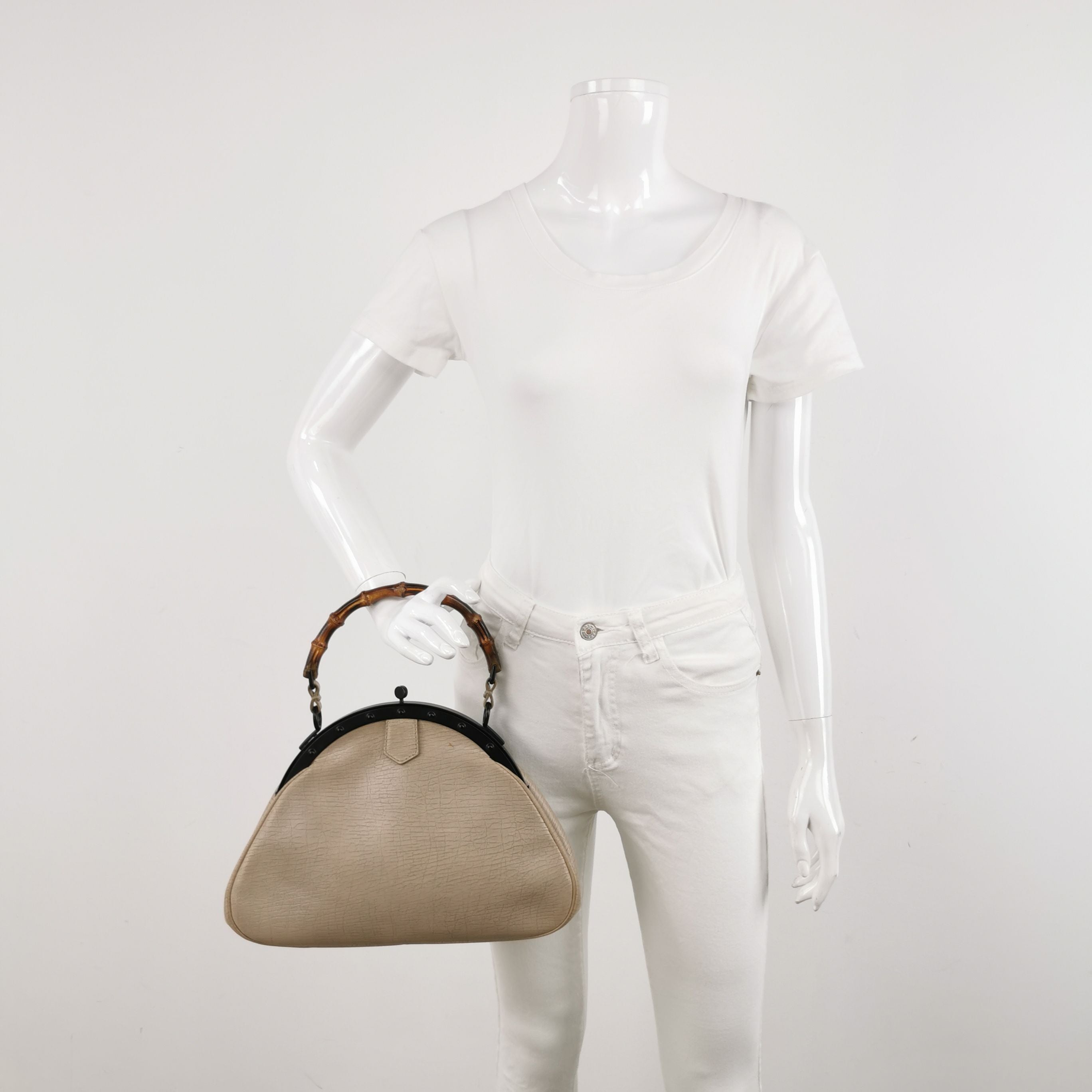 Gucci Leather Bamboo Handle Tote Bag 250305781091618