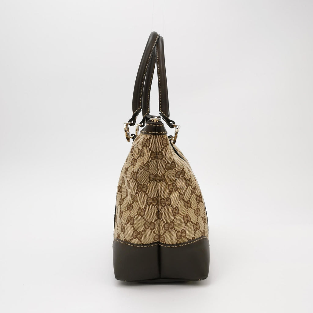 Gucci Lovely Leather and Canvas GG Monogram Heart GG Logo Tote Bag 250321781114434
