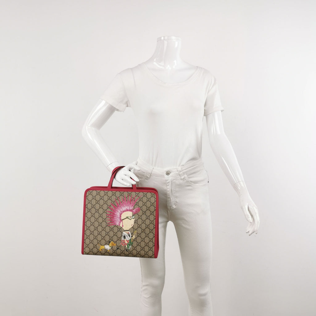 Gucci Leather Punk Print Monogram Logo Kids Handbag 250320781113308