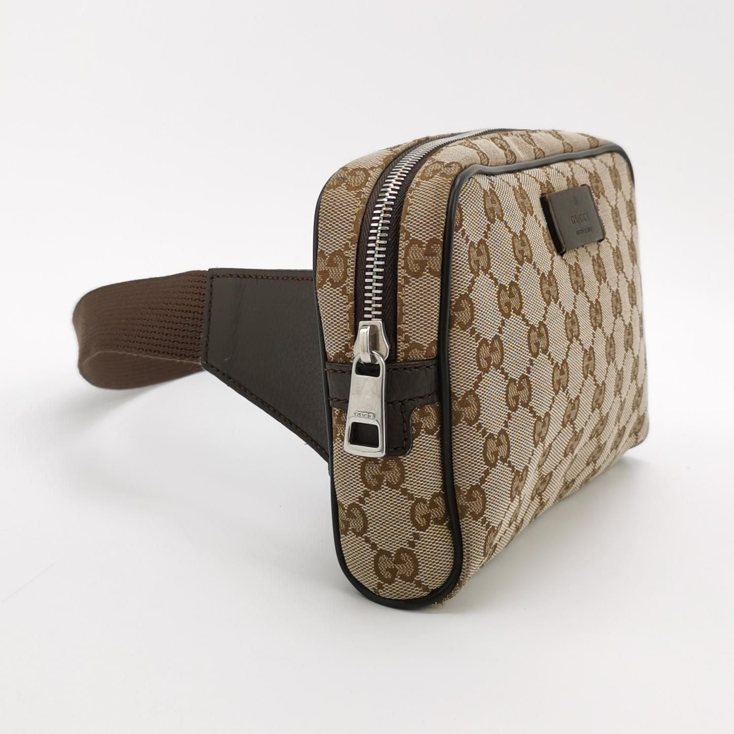 Gucci GG Canvas and Leather Waist Bag 250318781110872