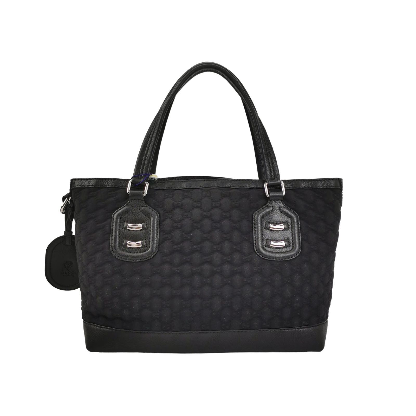 Gucci GG Embossed Shoulder Bag in Leather and Nylon 250315781106702