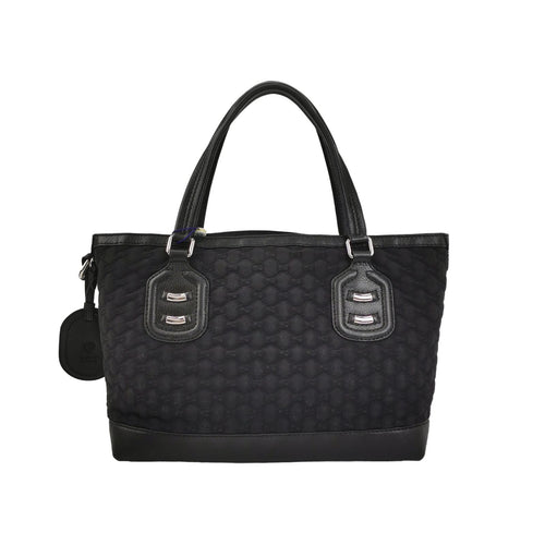 Gucci GG Embossed Shoulder Bag in Leather and Nylon 250315781106702