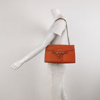 Gucci Emily Medium Leather Shoulder Bag with Signature Embossing and Tassel Horsebit Detail 250316781107553