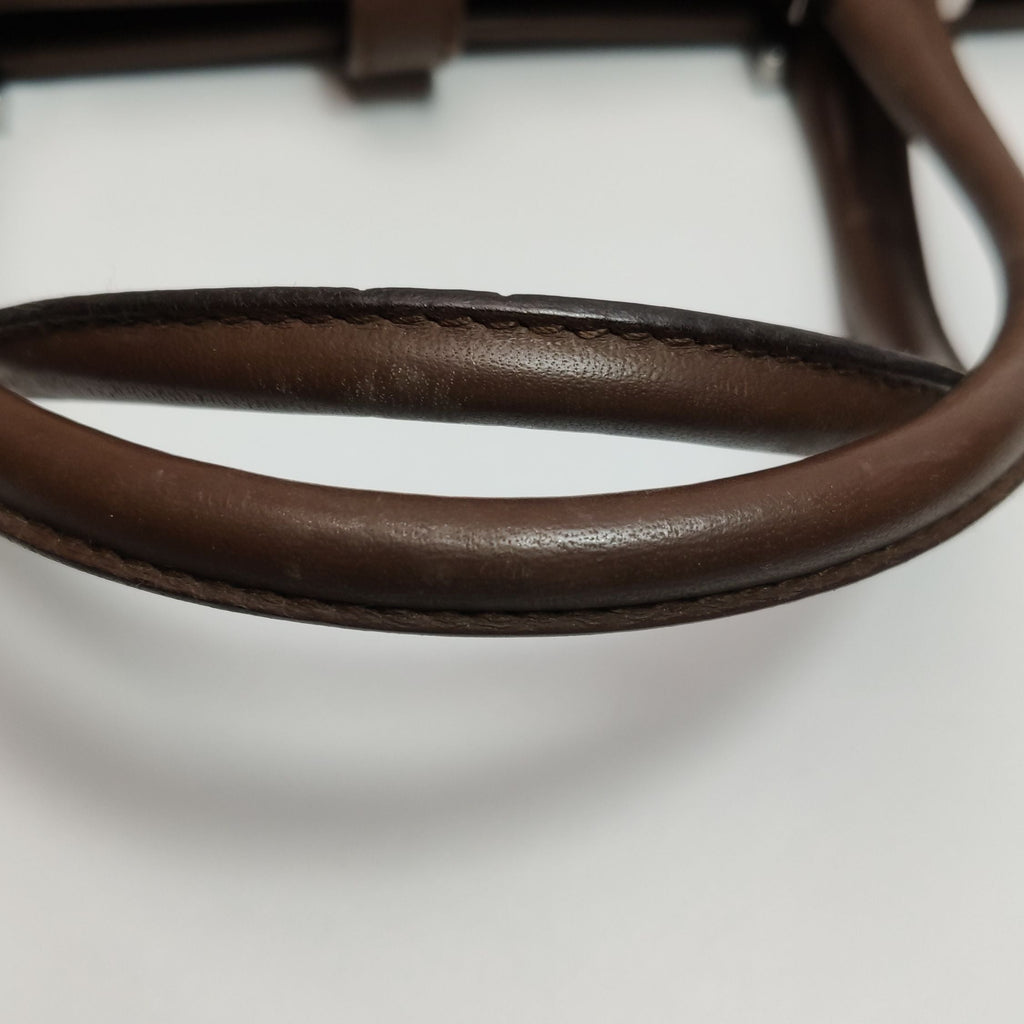 Gucci Bardot Leather and Canvas GG Monogram Push Lock Top Handle Bag 250315781106185