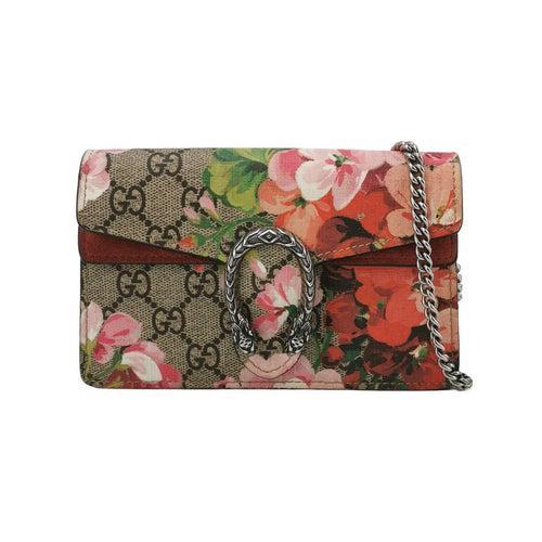Gucci Dionysus Mini Bag in Suede with Floral Print and Double Tiger Head Clasp 250314781104627