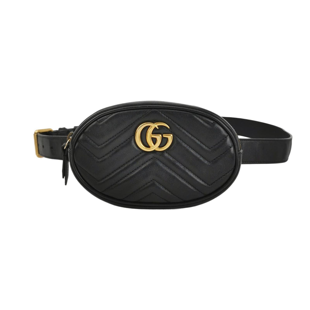 Gucci GG Marmont Small Leather V-Pattern Quilted Double G Logo Waist Bag Chest Bag 250316781107474
