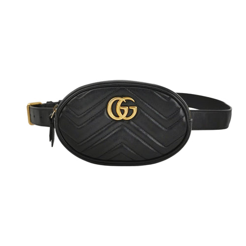Gucci GG Marmont Small Leather V-Pattern Quilted Double G Logo Waist Bag Chest Bag 250316781107474