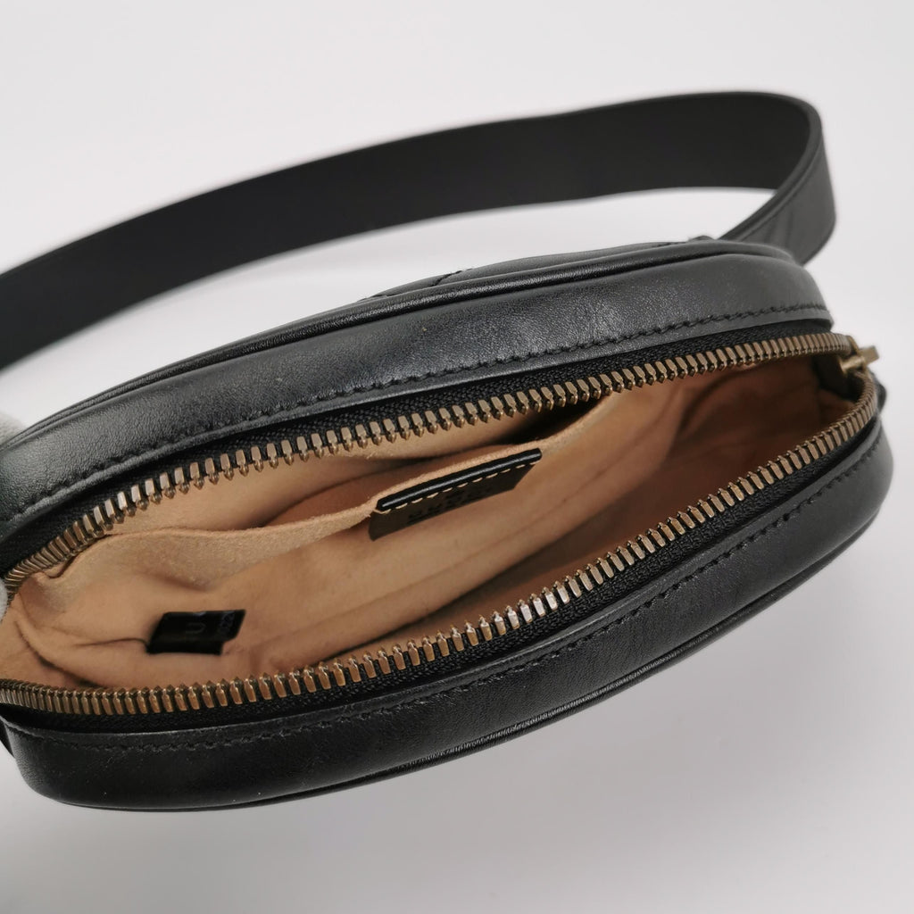 Gucci GG Marmont Small Leather V-Pattern Quilted Double G Logo Waist Bag Chest Bag 250316781107474