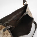 Gucci Abbey Leather Coated Canvas GG Monogram D-Ring Shoulder Bag 250314781104125