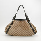 Gucci Abbey Leather Coated Canvas GG Monogram D-Ring Shoulder Bag 250314781104125