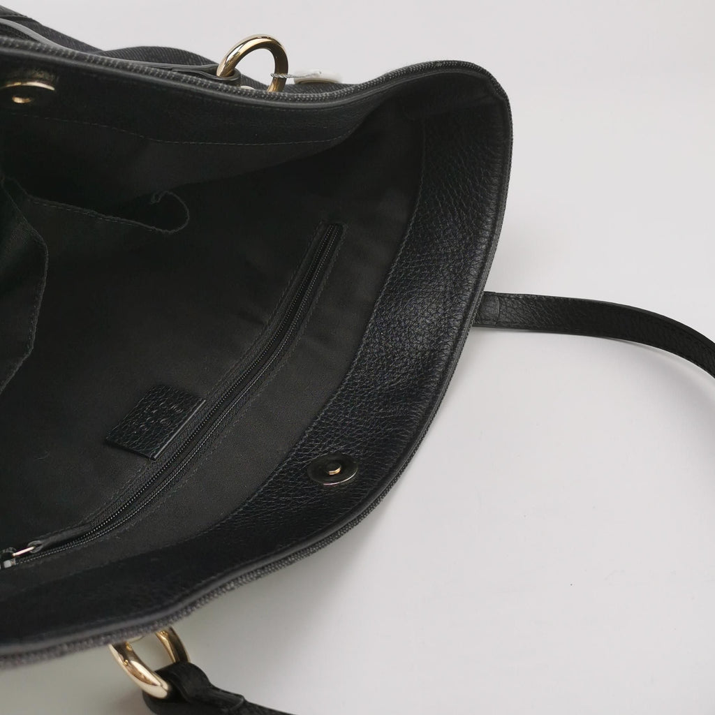 Gucci Leather Canvas GG Monogram Metal D-Ring Shoulder Bag Handbag 250314781104462