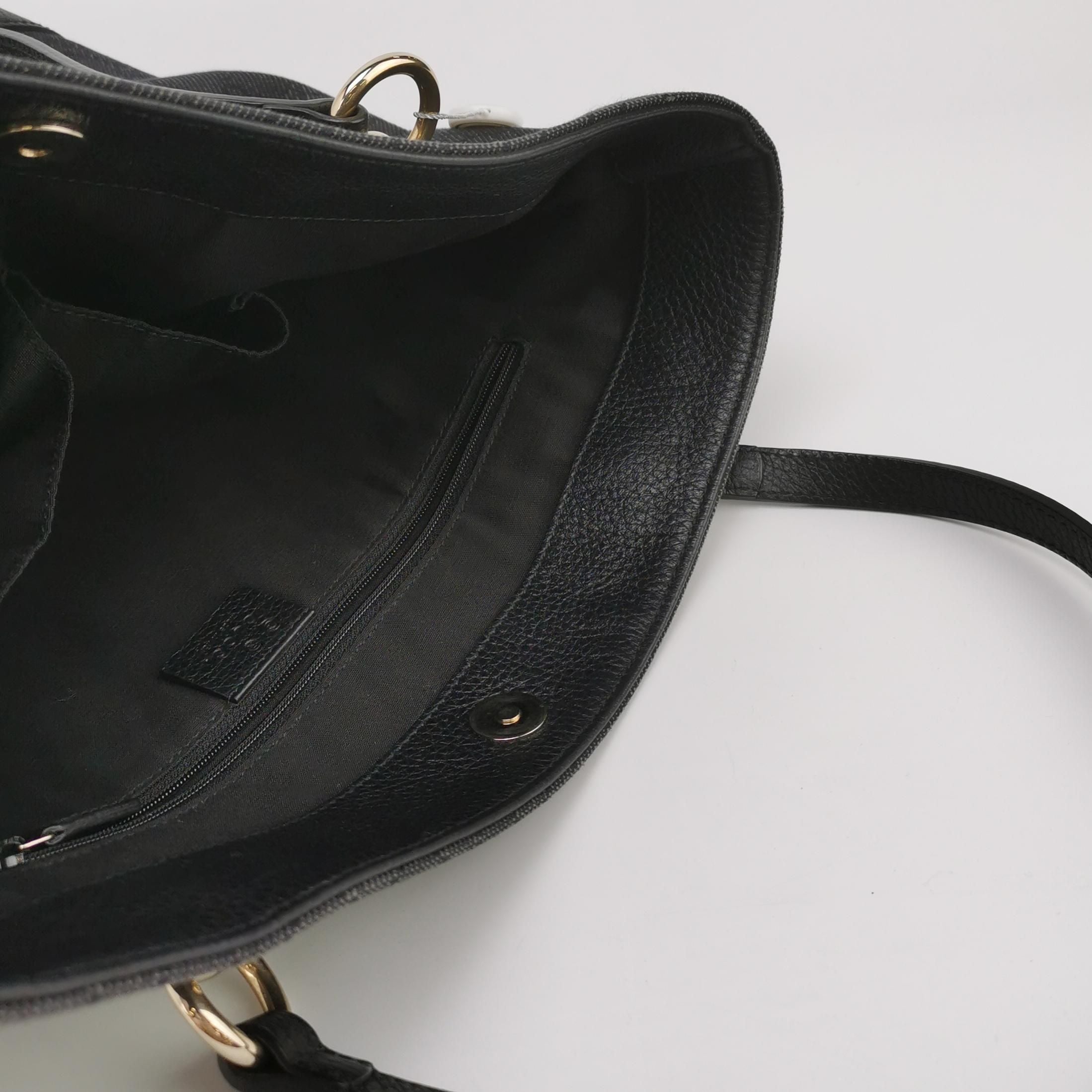 Gucci Leather Canvas GG Monogram Metal D-Ring Shoulder Bag Handbag 250314781104462