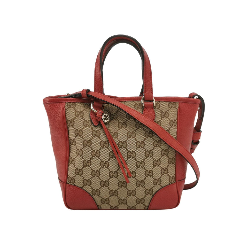 Gucci Bree Leather Canvas Interlocking G Tassel Crossbody Shoulder Bag 250310781098529