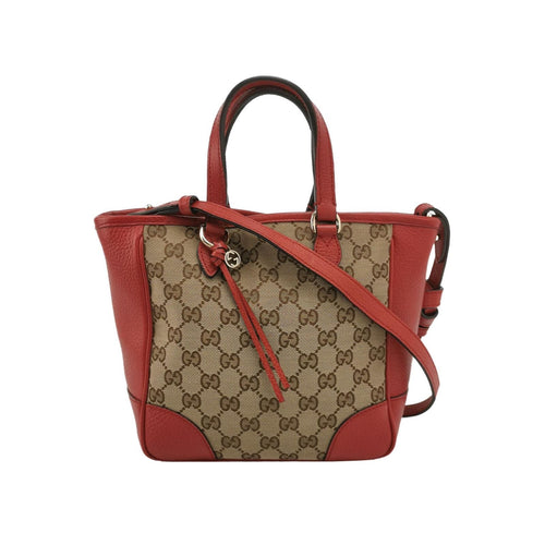 Gucci Bree Leather Canvas Interlocking G Tassel Crossbody Shoulder Bag 250310781098529