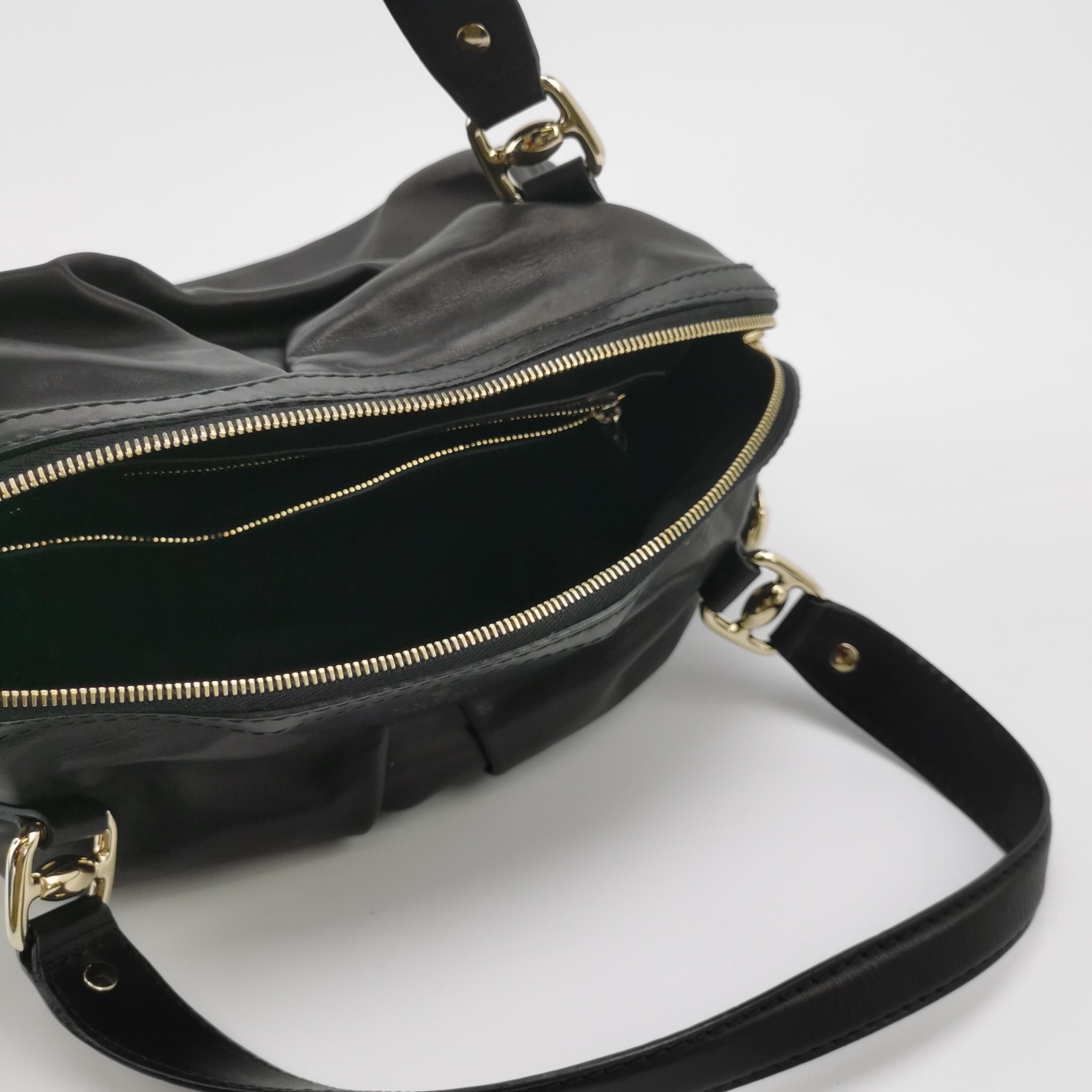 Gucci Leather Solid Letter Logo Shoulder Bag 250310781098718