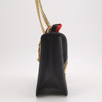 Gucci Sylvie Mini Leather Crossbody Bag with Ribbon and Metal Buckle 250314781104678