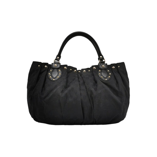 Gucci Leather Canvas GG Monogram Studded Shoulder Bag 250314781104959