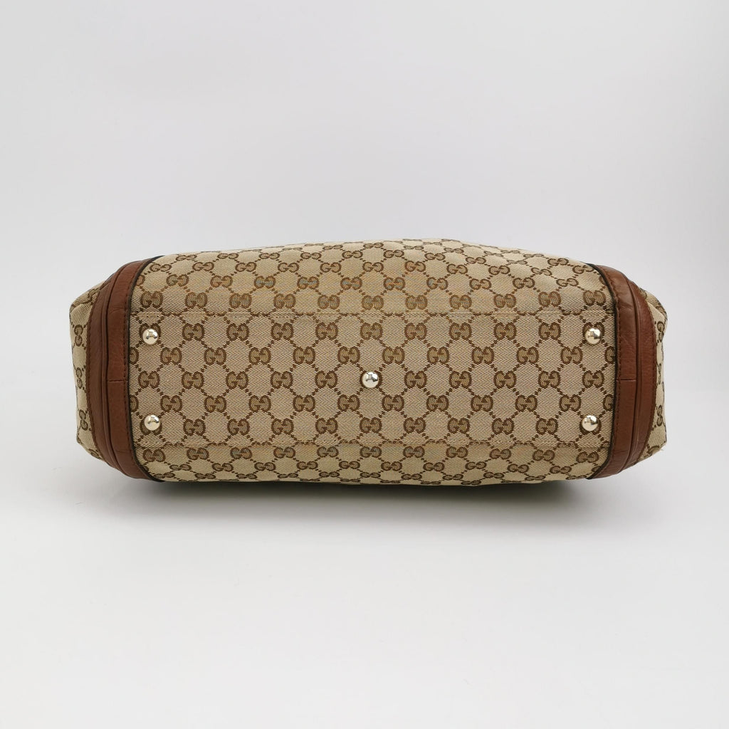 Gucci GG Canvas and Leather Tassel Shoulder Bag 250313781103891