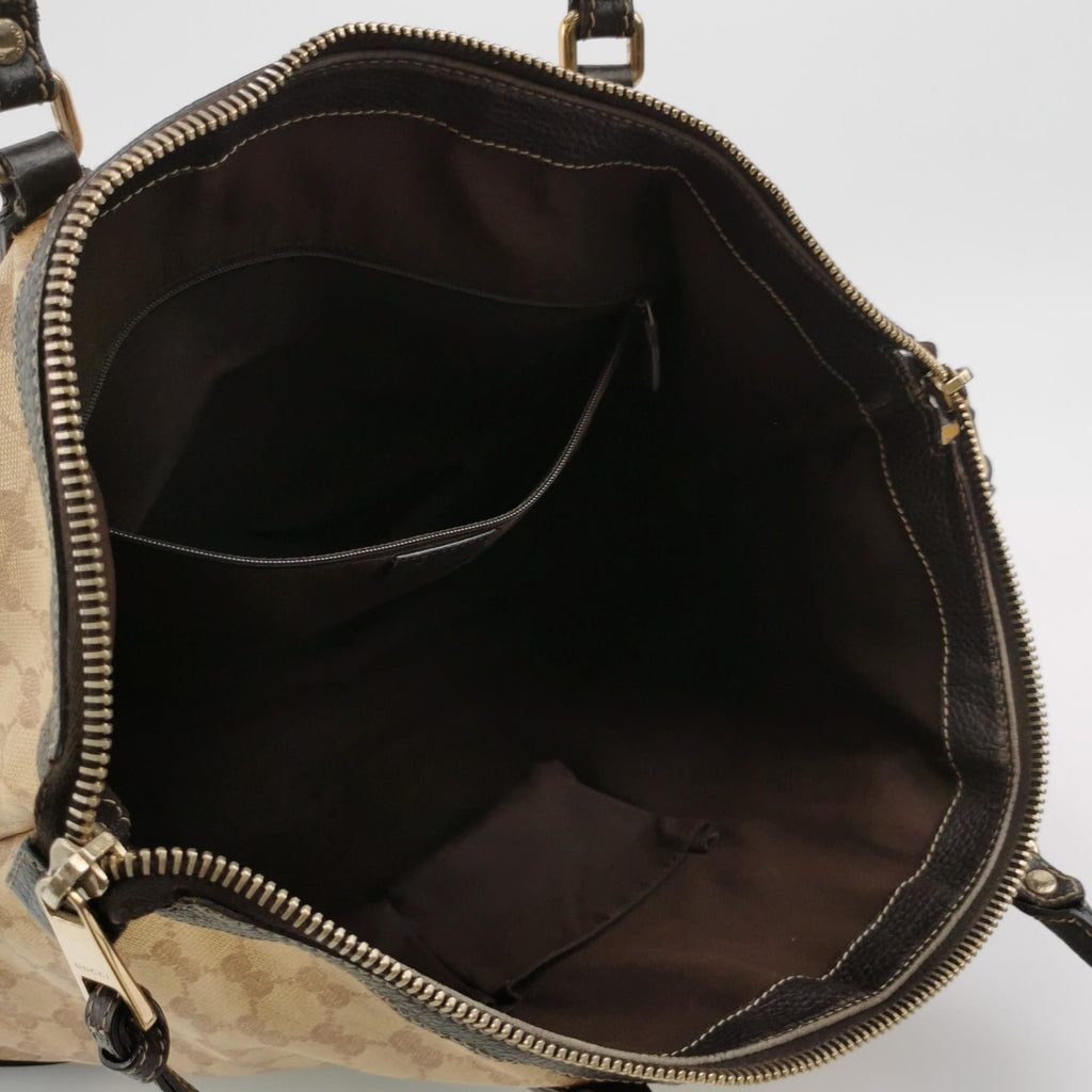 Gucci GG Print Zip Shoulder Bag 250310781099241