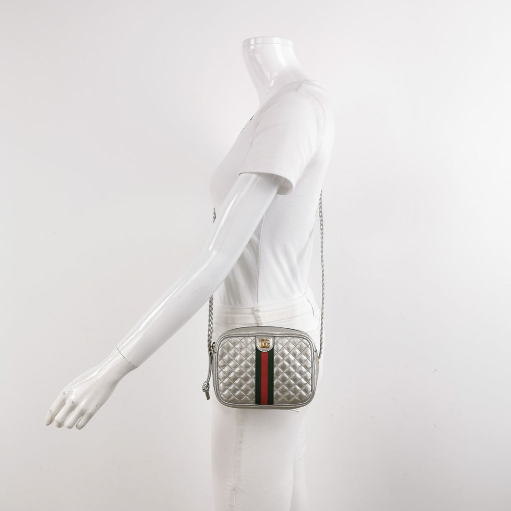 Gucci Diamond Quilted Stripe GG Shoulder Bag 250310781098750