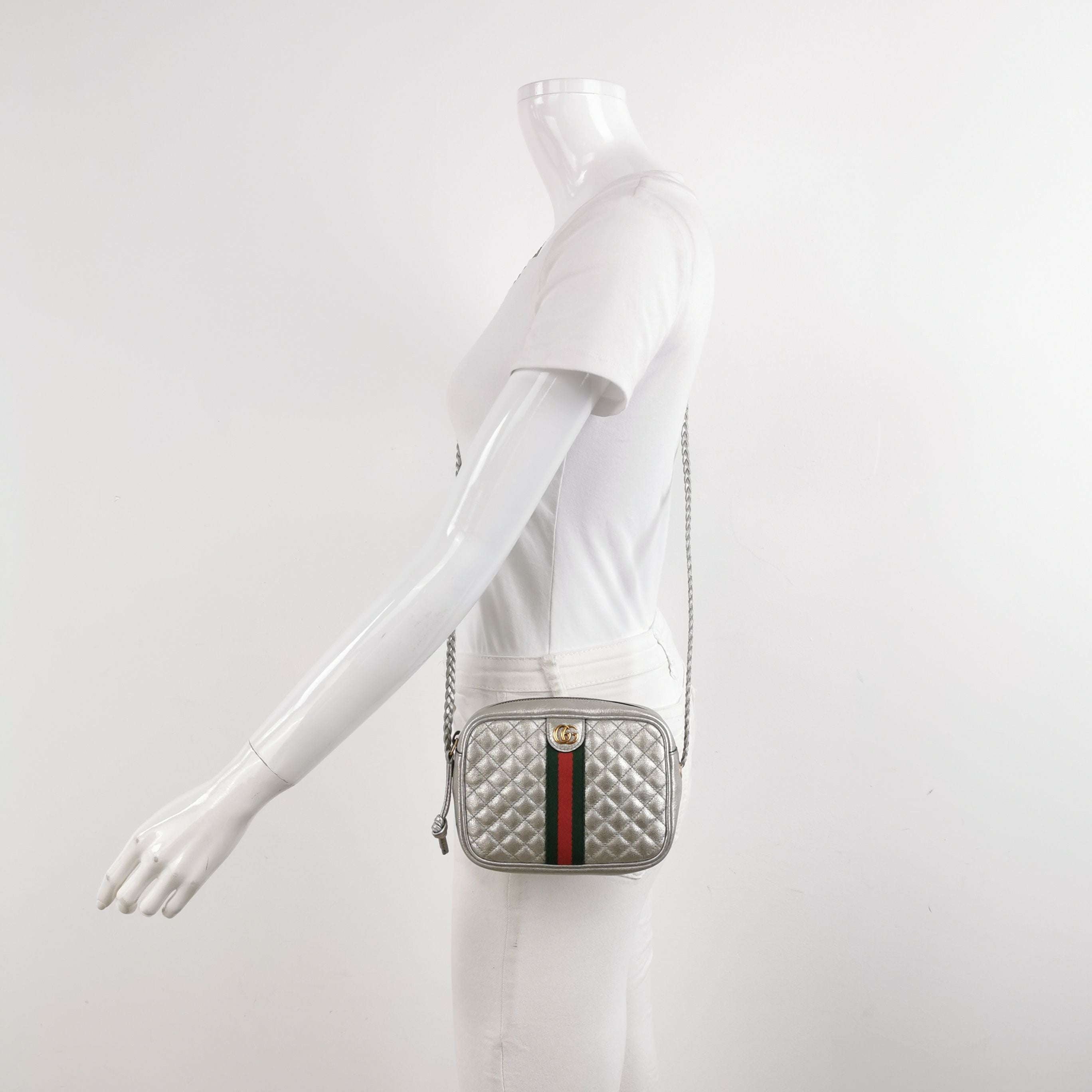 Gucci Diamond Quilted Stripe GG Shoulder Bag 250310781098750