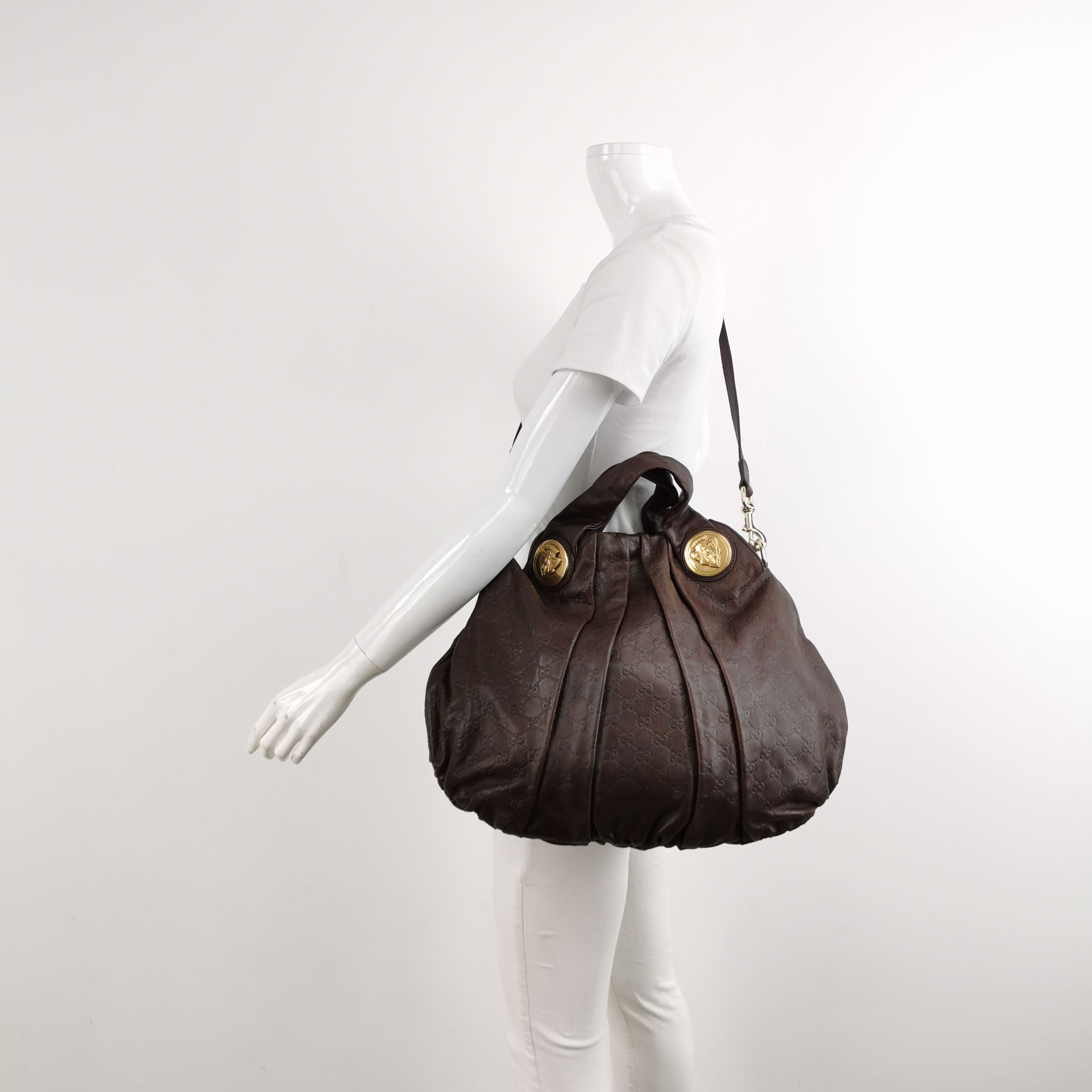 Gucci Hysteria Leather GG Monogram Shoulder Bag 250312781101856