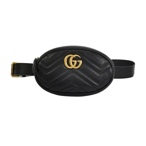 Gucci GG Marmont Small Leather V-stitch Quilted GG Logo Waist Bag Chest Bag 250309781098104