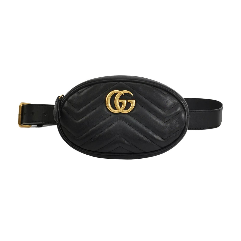 Gucci GG Marmont Small Leather V-stitch Quilted GG Logo Waist Bag Chest Bag 250309781098104