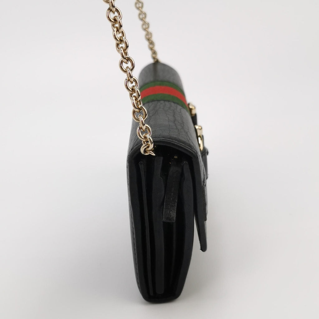 Gucci Leather and Canvas Striped Shoulder Bag 250309781096953