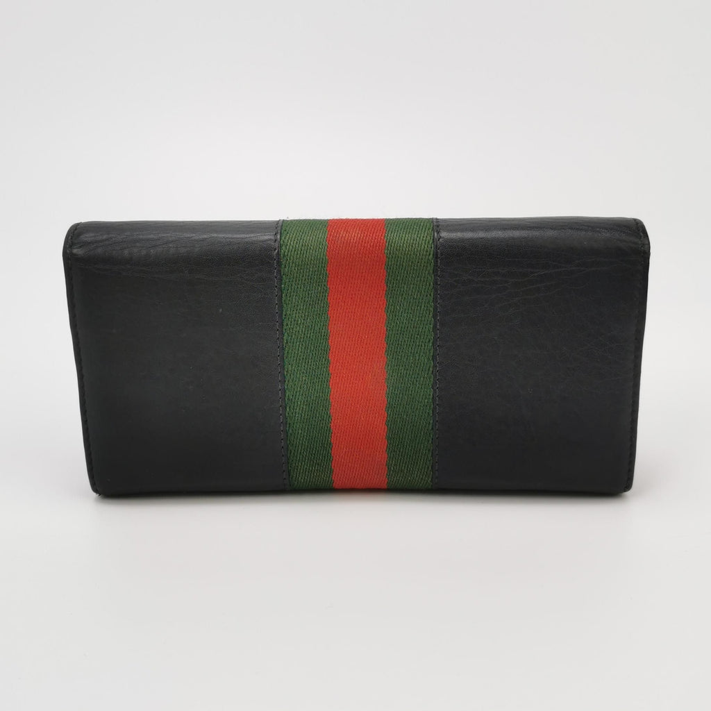 Gucci Leather and Canvas Striped Shoulder Bag 250309781096953