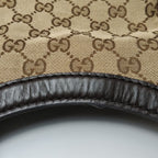 Gucci Sukey Medium Leather Canvas GG Print Shoulder Bag 250308781096028