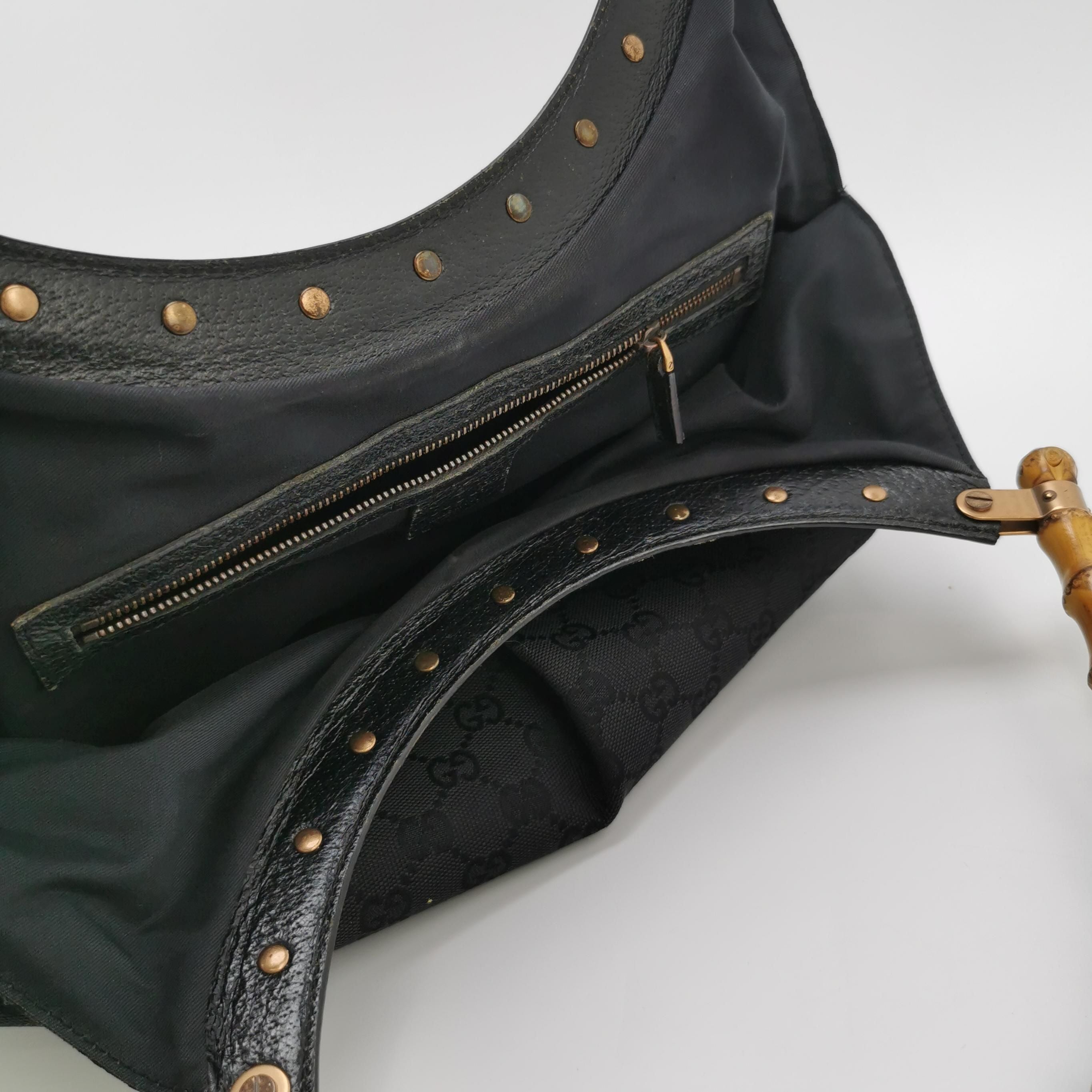 Gucci Bamboo Canvas Shoulder Bag 250308781095479